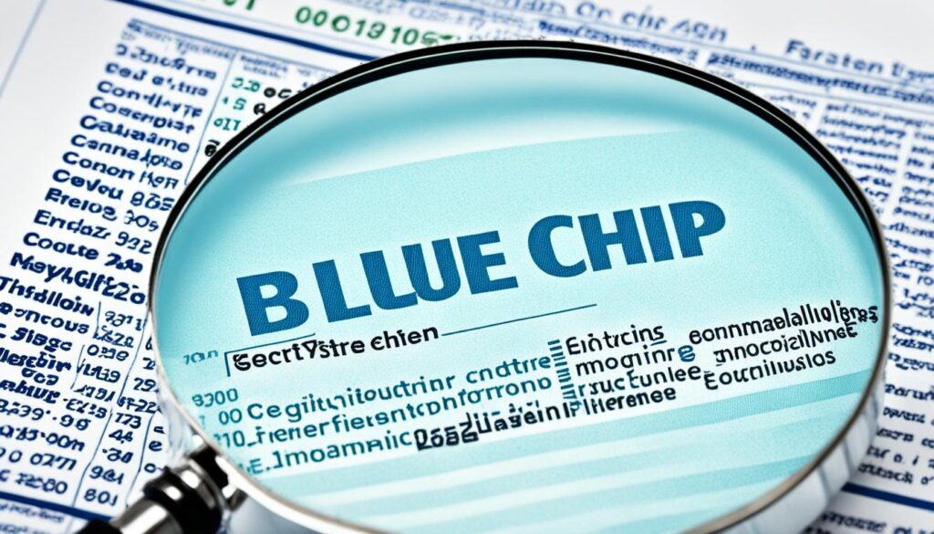 Blue-Chip-Aktien Identifizierung